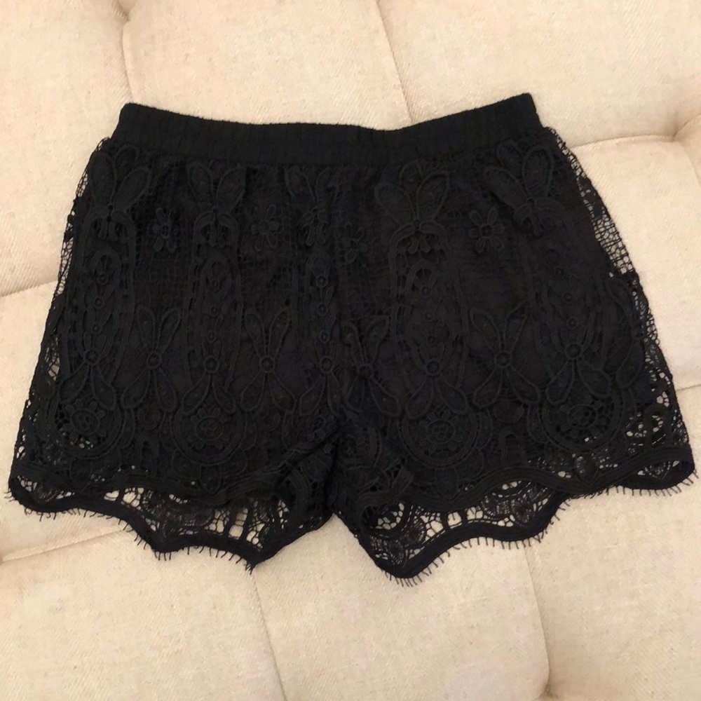 Garage Black Lace Shorts
